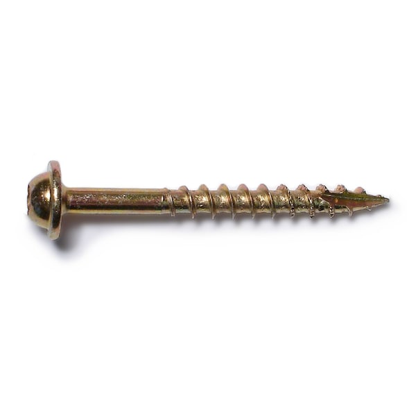 Saberdrive Wood Screw, #9, 1-3/4 in, Zinc Yellow Steel Flange Round Head Torx Drive, 129 PK 09323 - main